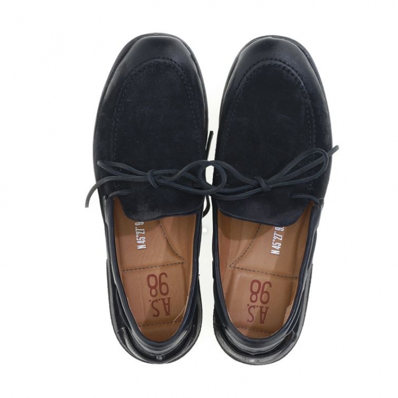 A.S.98 Aldous Muške flat shoes Crne | HR-18739-YOXN