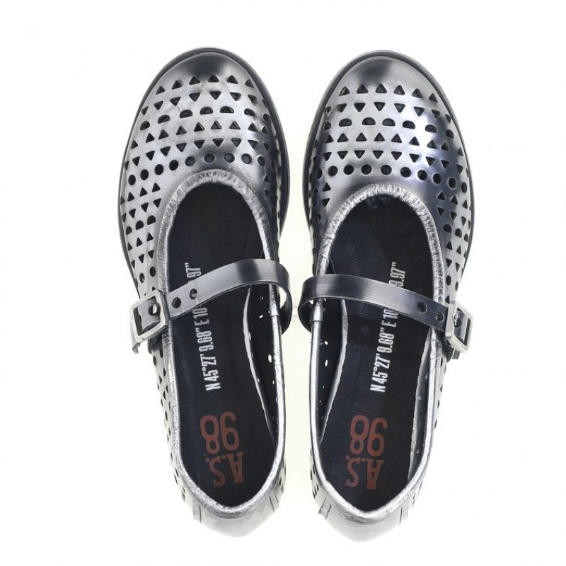 A.S.98 Jacaline Ženske flat shoes Titanium | HR-70582-BLYT