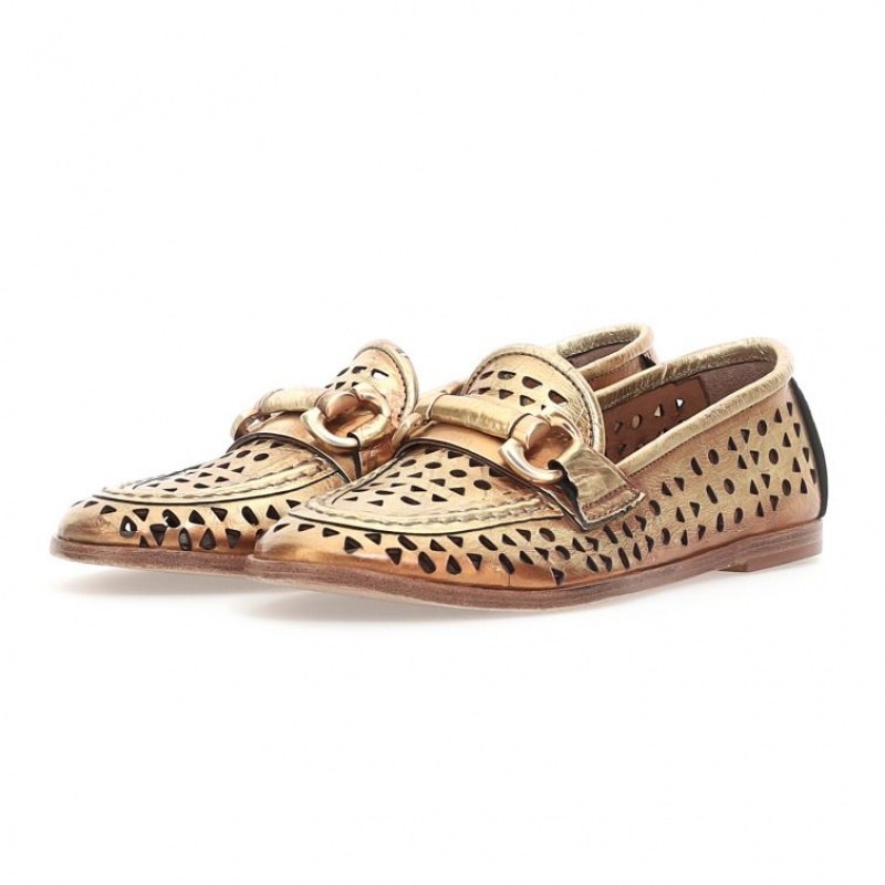 A.S.98 Jacklyn Ženske flat shoes Zlatne | HR-08423-VGDH