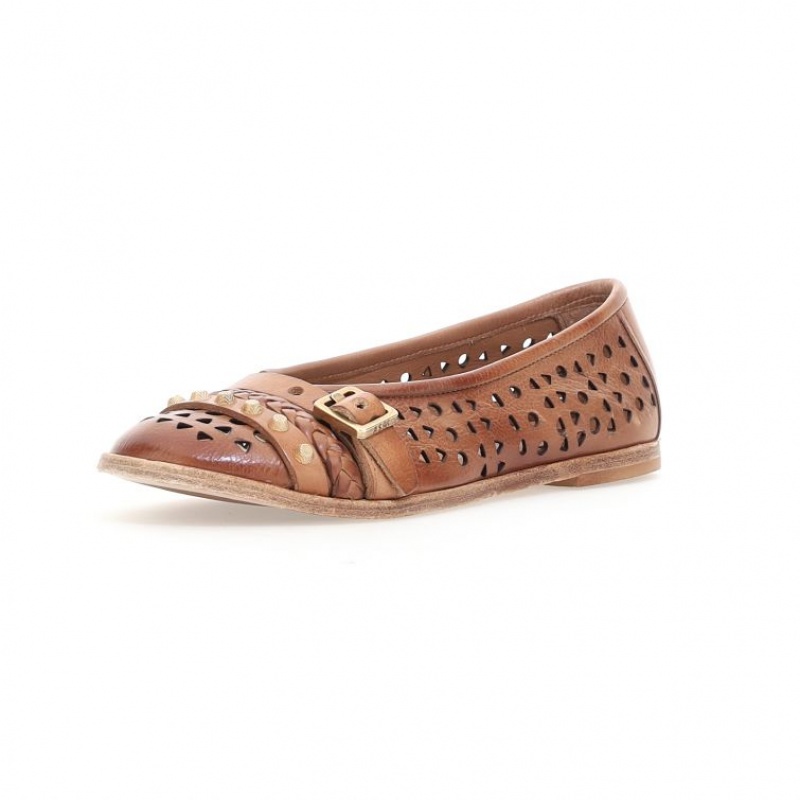 A.S.98 Jakki Ženske flat shoes Smeđe | HR-23495-OYFT