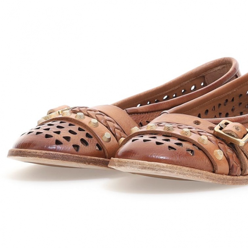 A.S.98 Jakki Ženske flat shoes Smeđe | HR-23495-OYFT