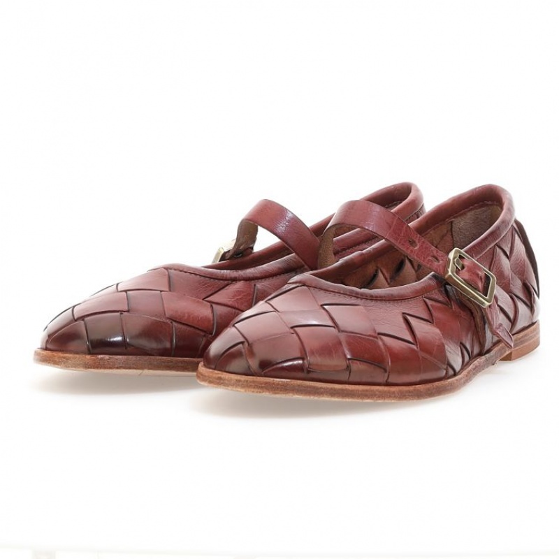 A.S.98 Janae Ženske flat shoes Bordo | HR-90138-YVDN