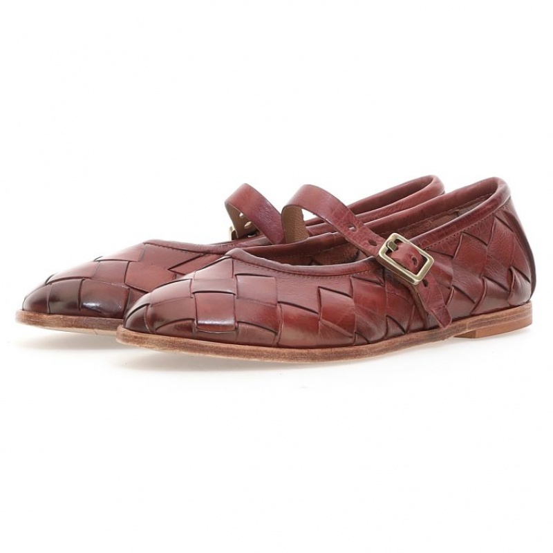 A.S.98 Janae Ženske flat shoes Bordo | HR-90138-YVDN