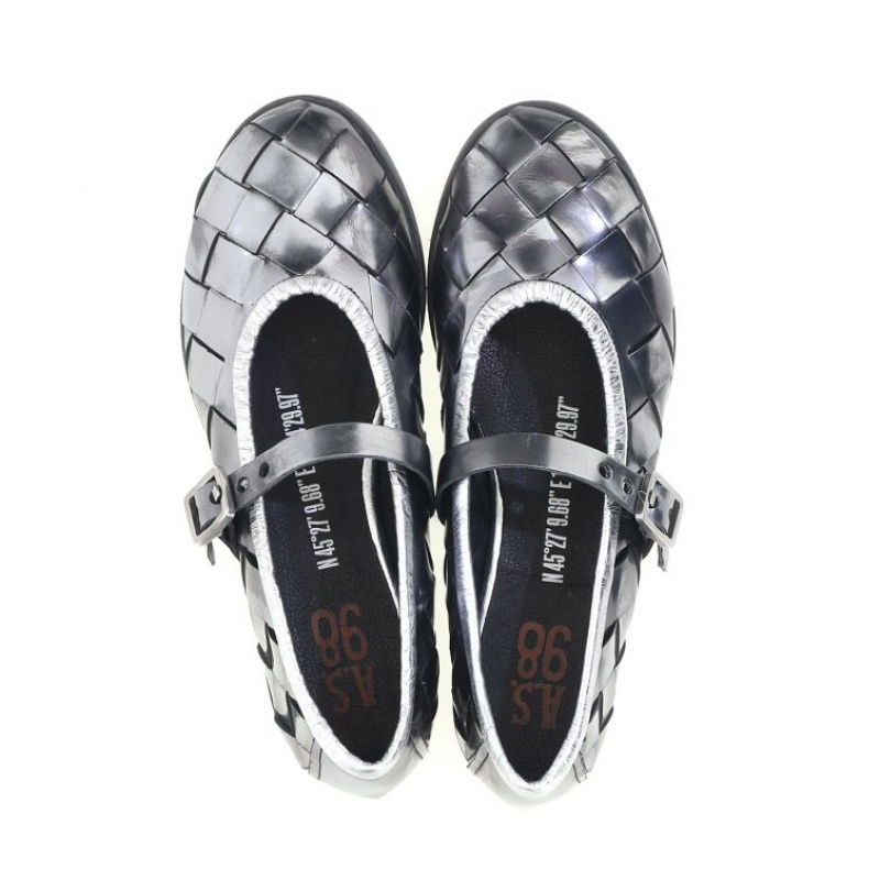 A.S.98 Janae Ženske flat shoes Titanium | HR-78359-CGRN