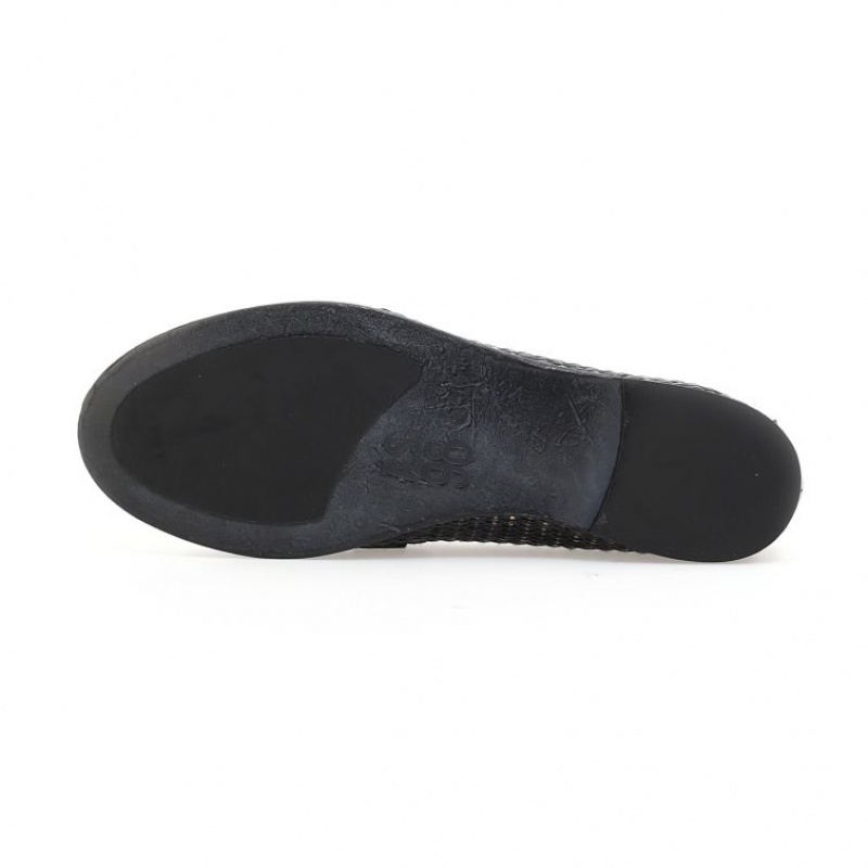 A.S.98 Janele Ženske flat shoes Crne | HR-83405-SAGO