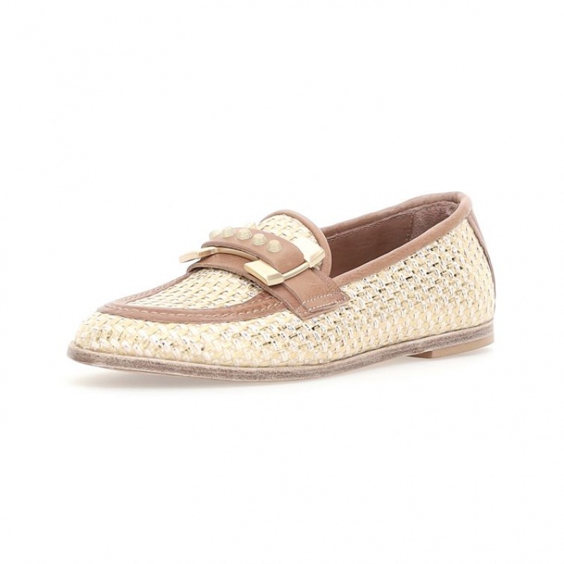 A.S.98 Janele Ženske flat shoes Zlatne | HR-89673-IVXK