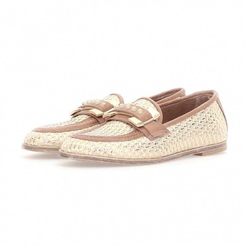 A.S.98 Janele Ženske flat shoes Zlatne | HR-89673-IVXK