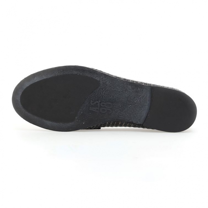 A.S.98 Janene Ženske flat shoes Crne | HR-70923-GBNQ