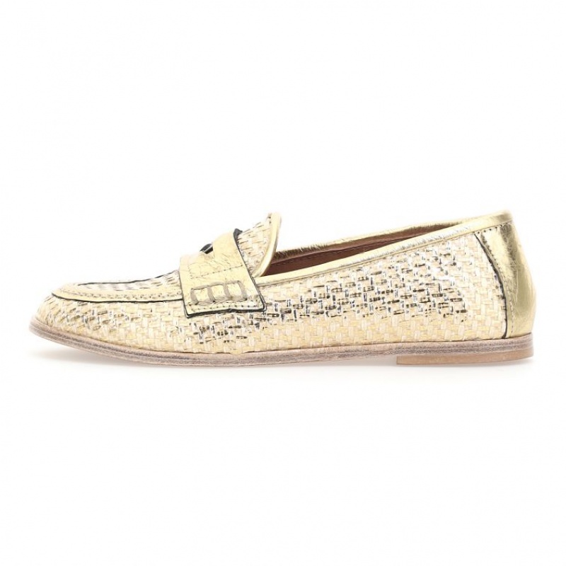 A.S.98 Janene Ženske flat shoes Zlatne | HR-37059-NQLD