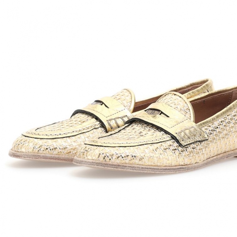 A.S.98 Janene Ženske flat shoes Zlatne | HR-37059-NQLD