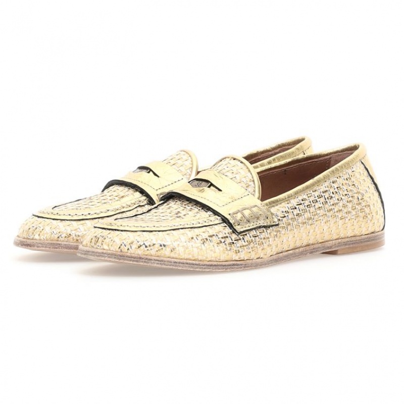 A.S.98 Janene Ženske flat shoes Zlatne | HR-37059-NQLD