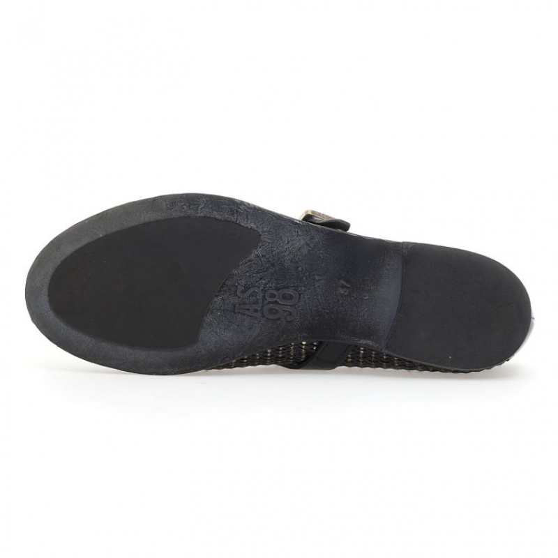 A.S.98 Janet Ženske flat shoes Crne | HR-16842-NOCV