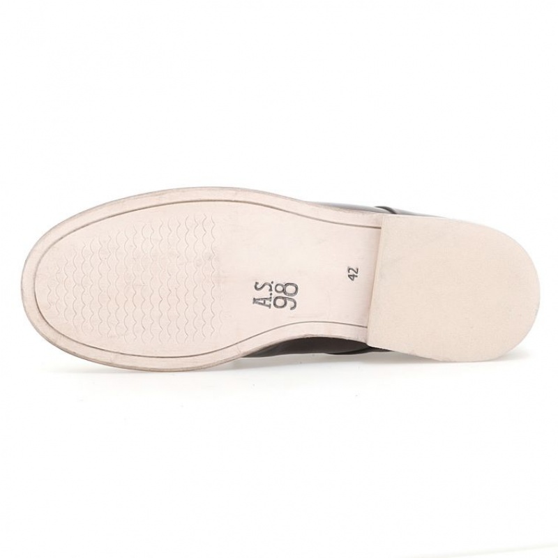 A.S.98 Oberon Muške flat shoes Crne | HR-65108-NPUW