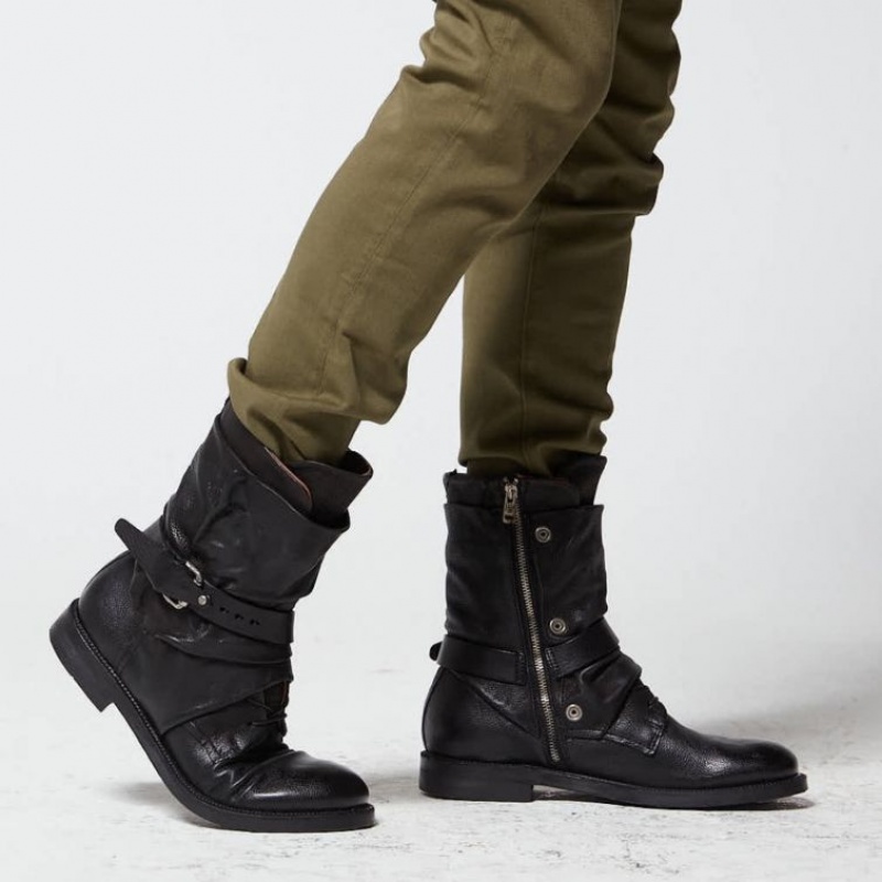 A.S.98 Samurai 347226 Muške Ankle boots Crne | HR-79284-KBGQ