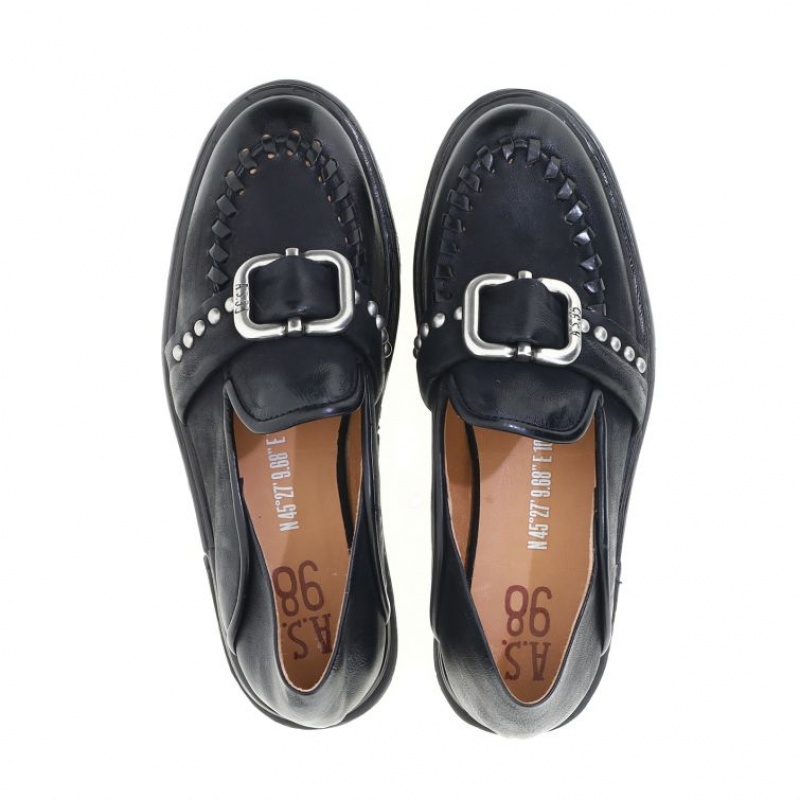 A.S.98 Tamika Ženske flat shoes Crne | HR-48503-RILZ