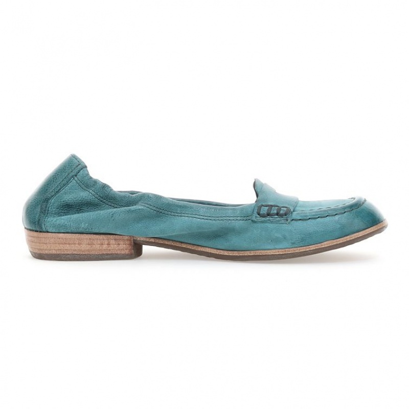 A.S.98 Zavia Ženske flat shoes Zelene | HR-15673-HAZN