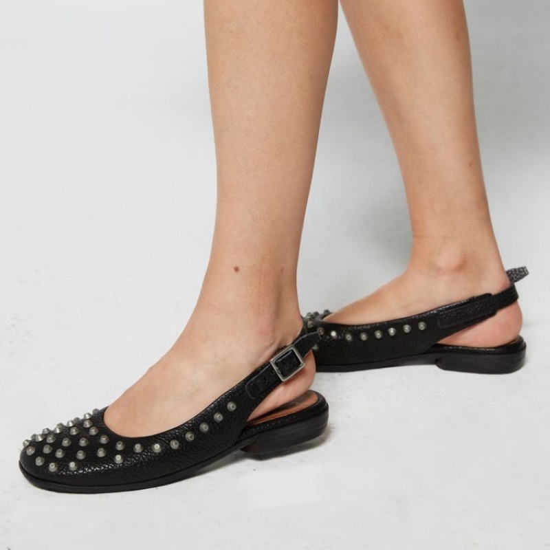 A.S.98 Zola Ženske flat shoes Crne | HR-42539-SVPQ