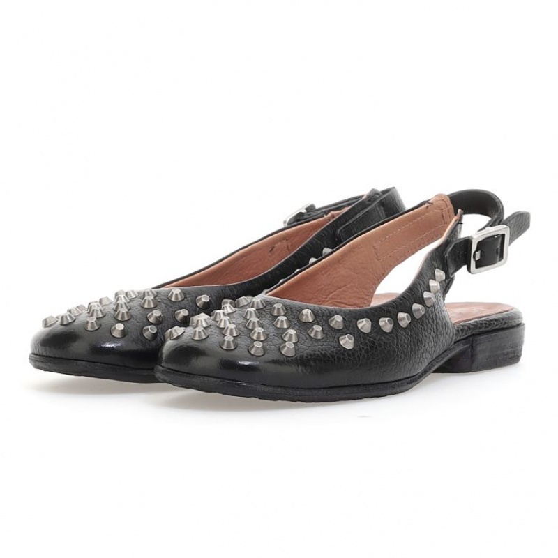 A.S.98 Zola Ženske flat shoes Crne | HR-42539-SVPQ