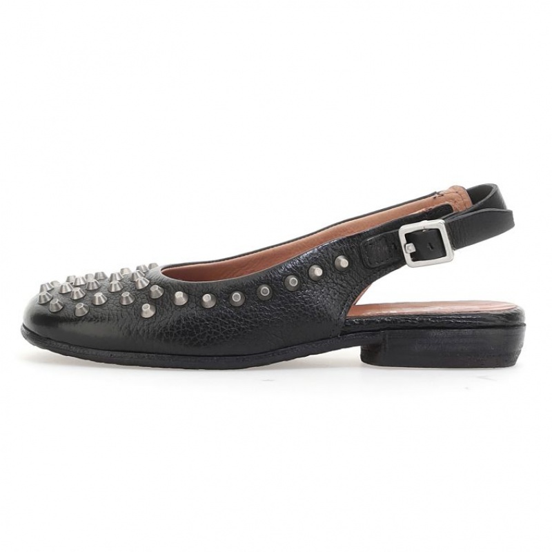 A.S.98 Zola Ženske flat shoes Crne | HR-42539-SVPQ