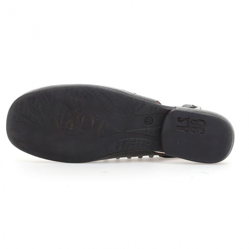 A.S.98 Zola Ženske flat shoes Crne | HR-42539-SVPQ